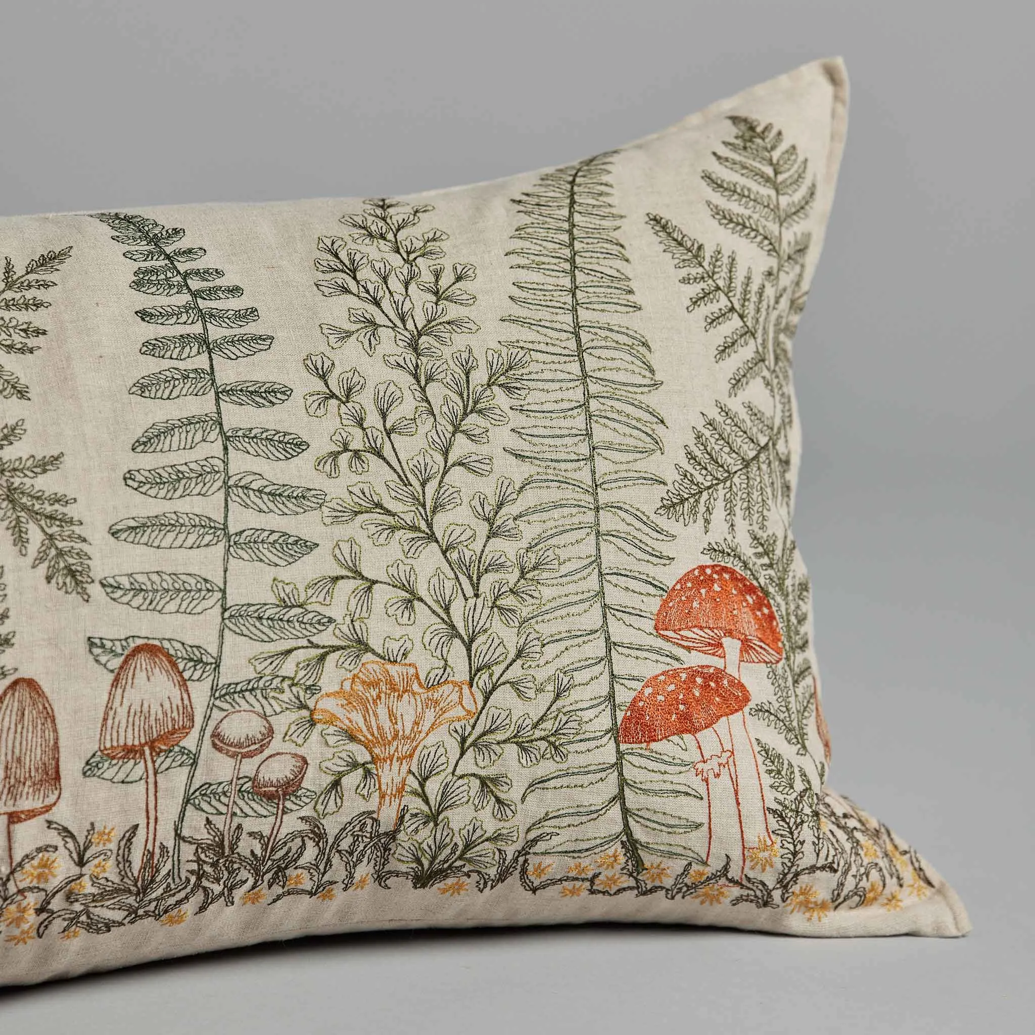 Coral & Tusk - Mushrooms and Ferns Lumbar Pillow