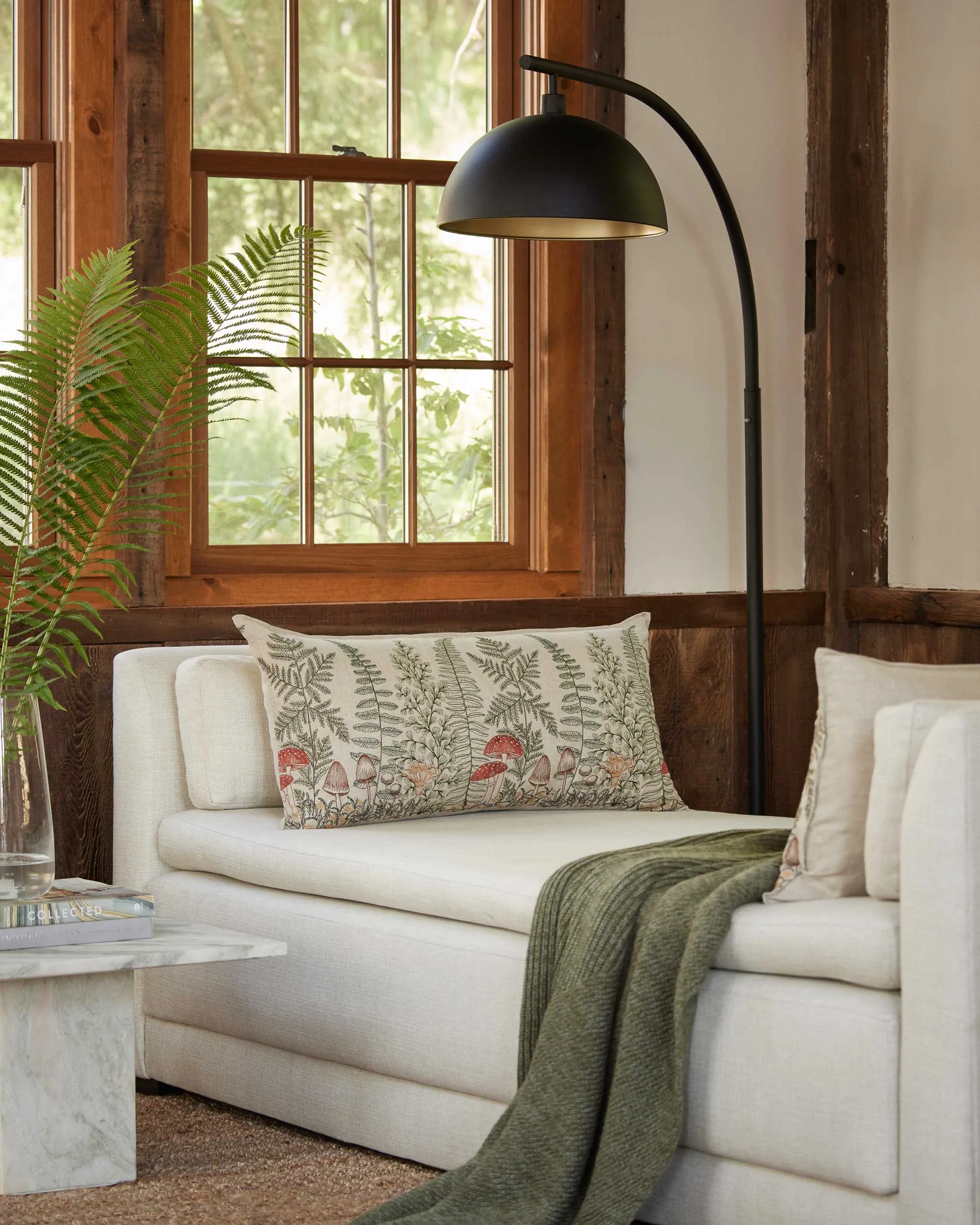 Coral & Tusk - Mushrooms and Ferns Lumbar Pillow