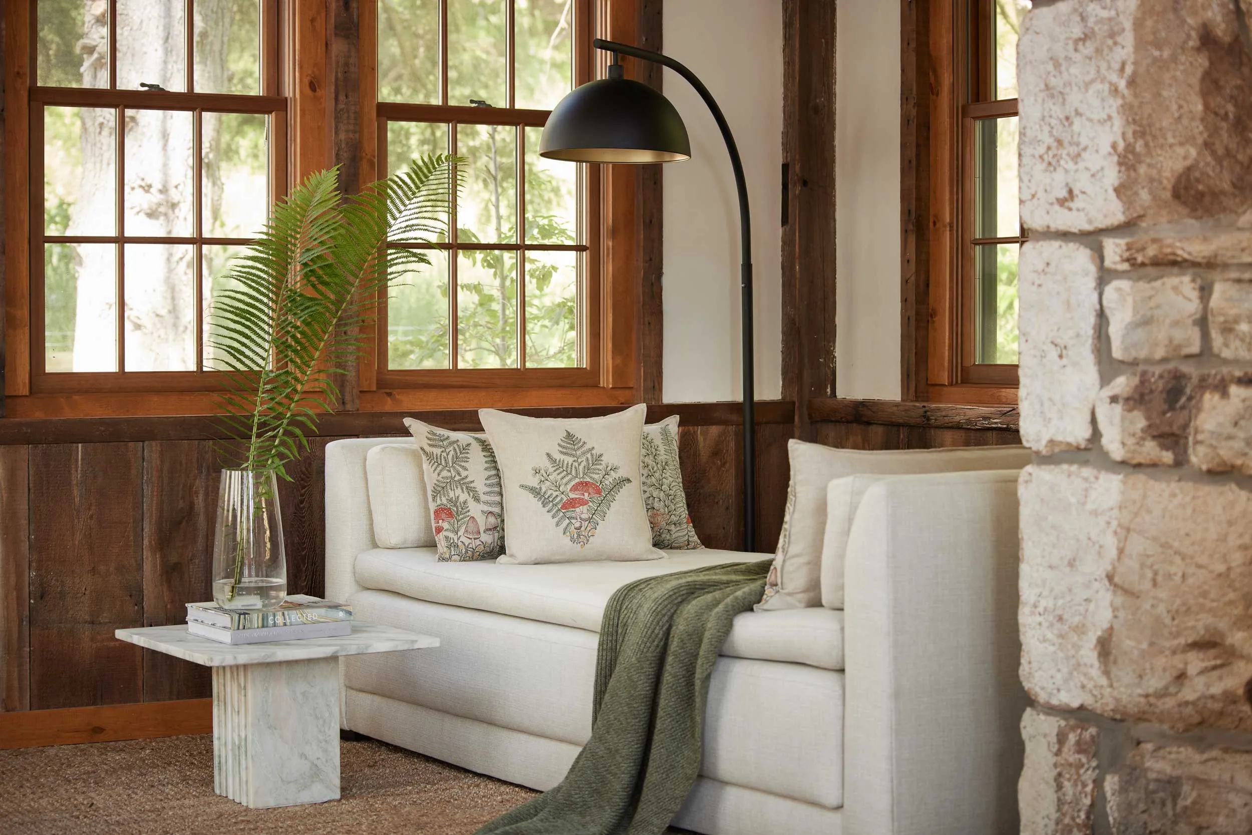 Coral & Tusk - Mushrooms and Ferns Lumbar Pillow