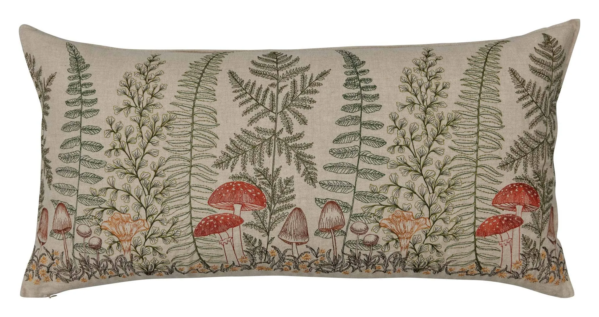 Coral & Tusk - Mushrooms and Ferns Lumbar Pillow
