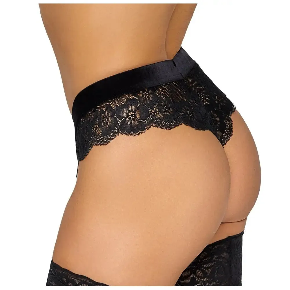 Cottelli Sexy Black Chain Crotch Lace Panties