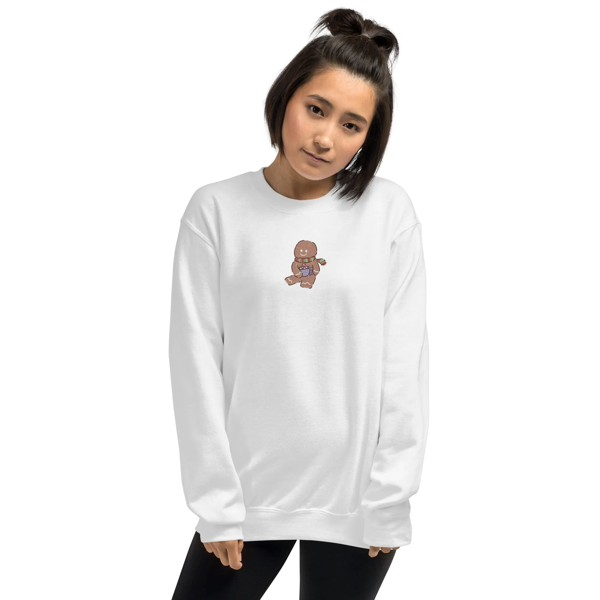 Cozy Christmas Gingerbread | Embroidered Unisex Sweatshirt | Cozy Christmas