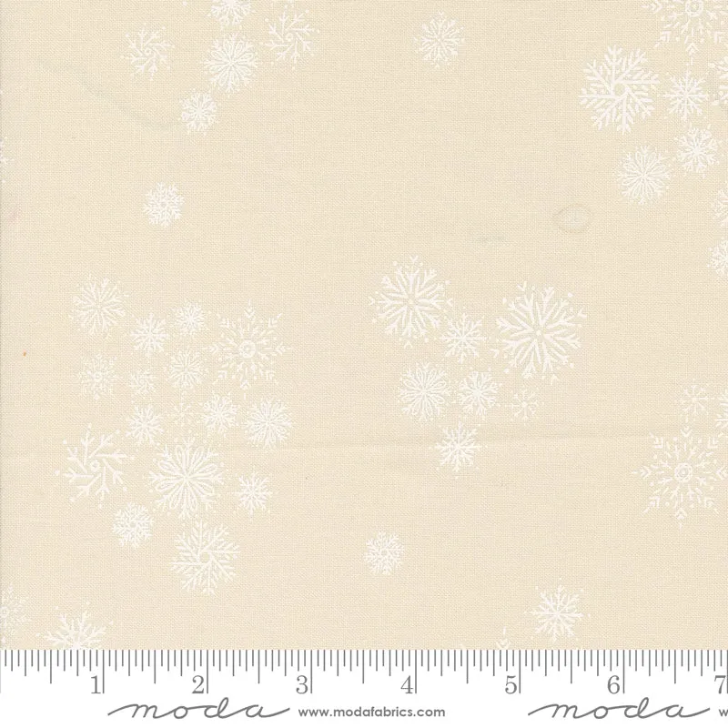 Cozy Wonderland - Snowflake Fall in Natural White - 45596 31 - Half Yard