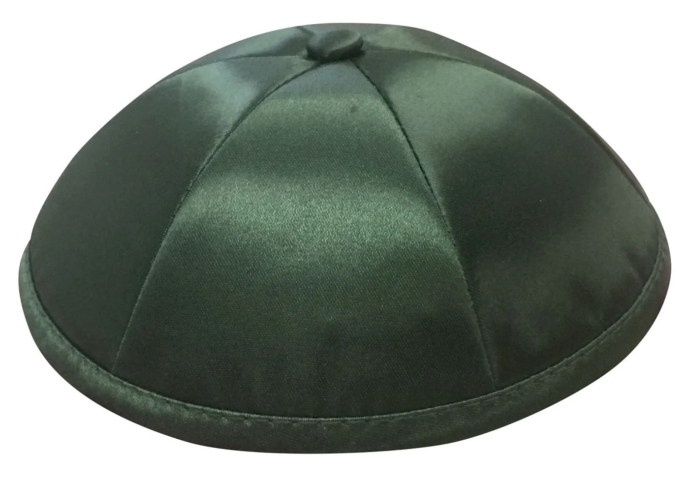 Dark Green Deluxe Satin Kippah - Per Piece