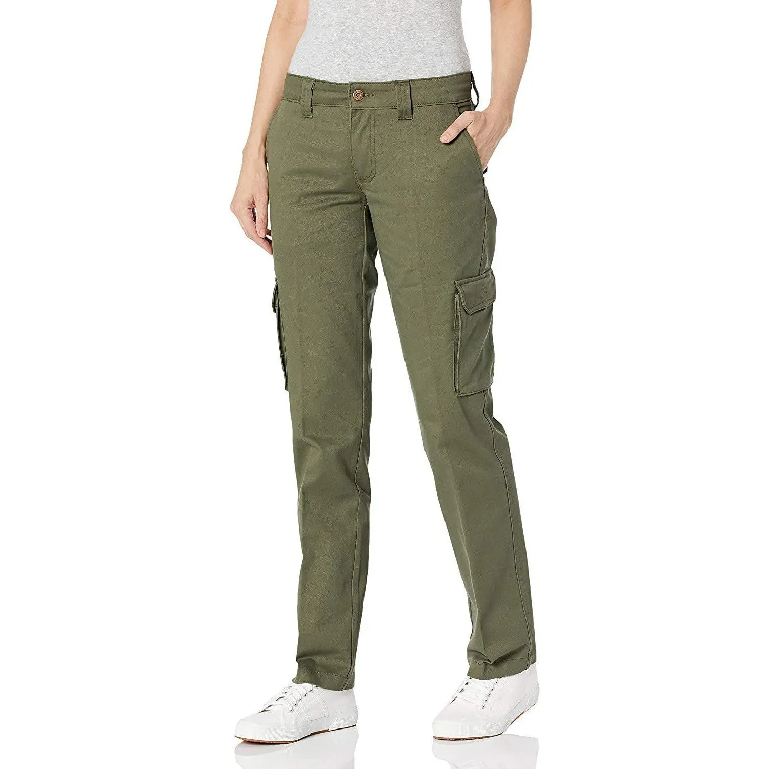 Dickies Women's Relaxed Fit Straight Leg Cargo Pant