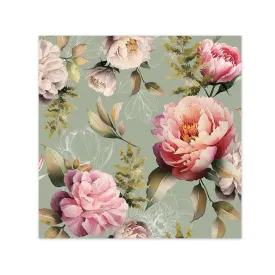 Dusty Pink Peonies Paper Beverage Napkins