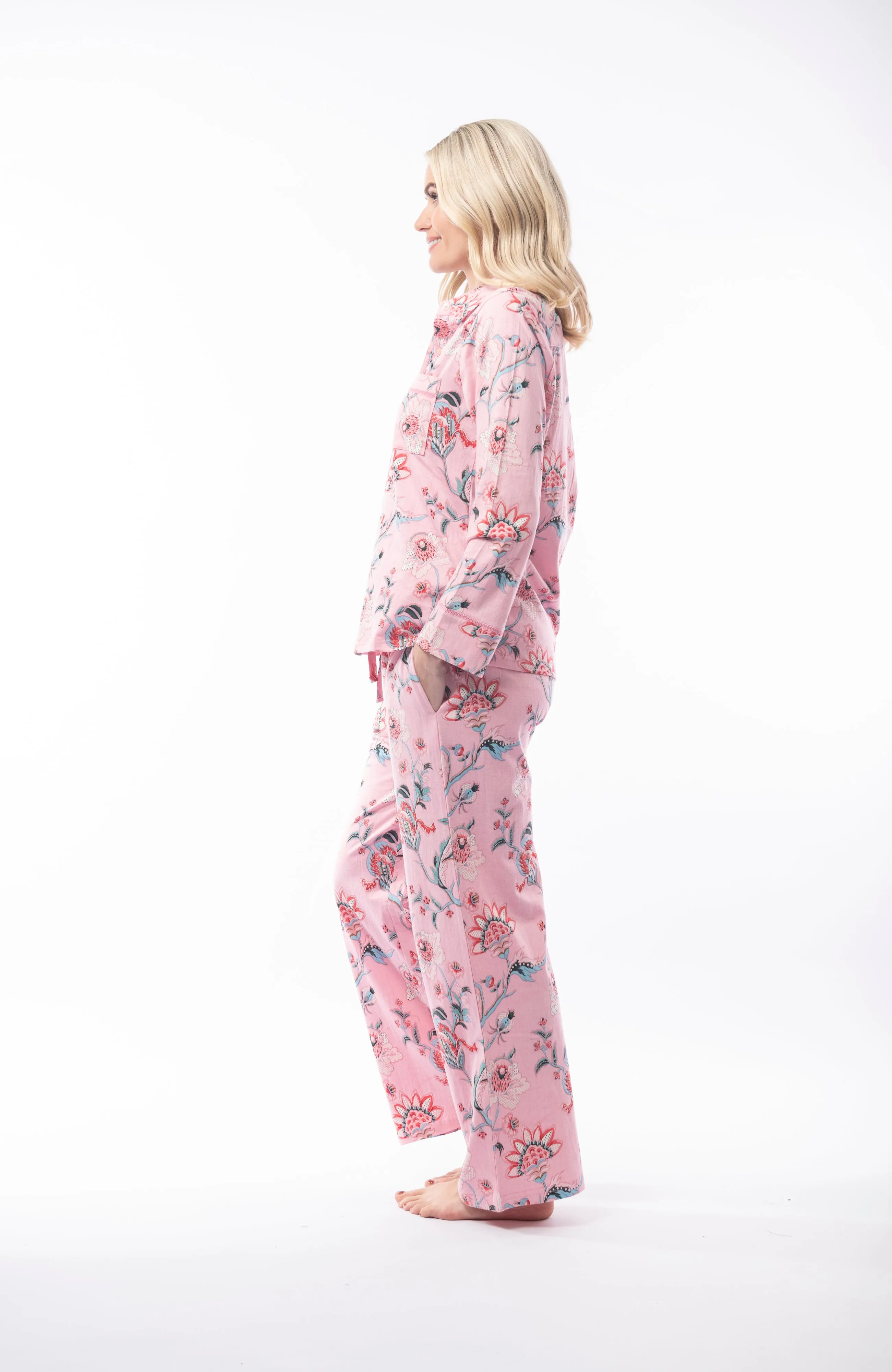 Ethnic Oriental PJ Set Pink