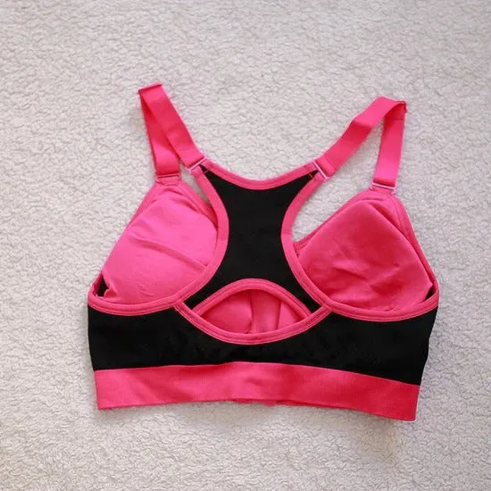 Flourish Front  Push Up Wireless Shockproof Front Zipper Sweat-Absorbing bra, Waistcoat Sports Bra
