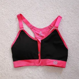 Flourish Front  Push Up Wireless Shockproof Front Zipper Sweat-Absorbing bra, Waistcoat Sports Bra
