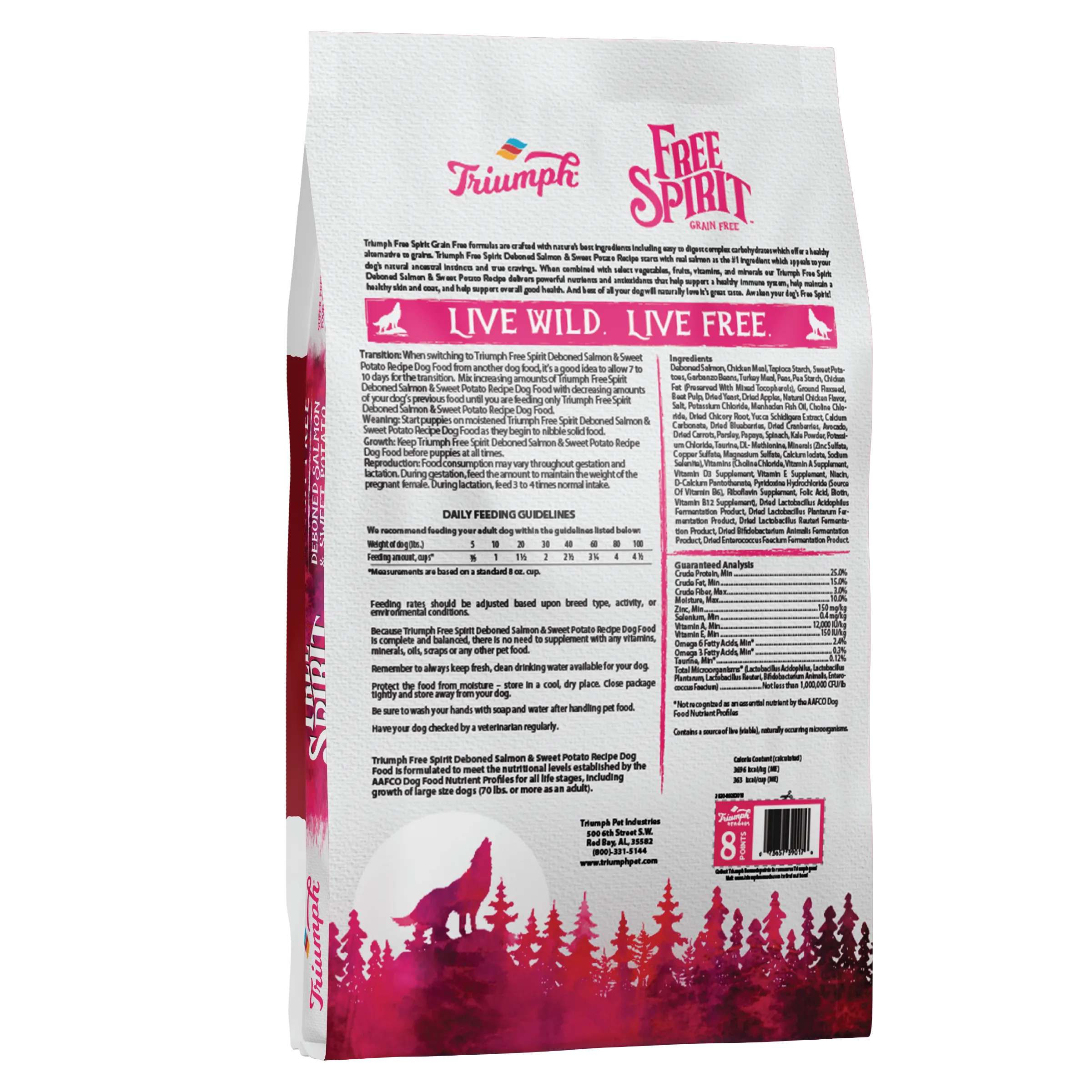 Grain Free Salmon & Sweet Potato Dog Food | 3 LB, 13 LB, 26 LB | Triumph