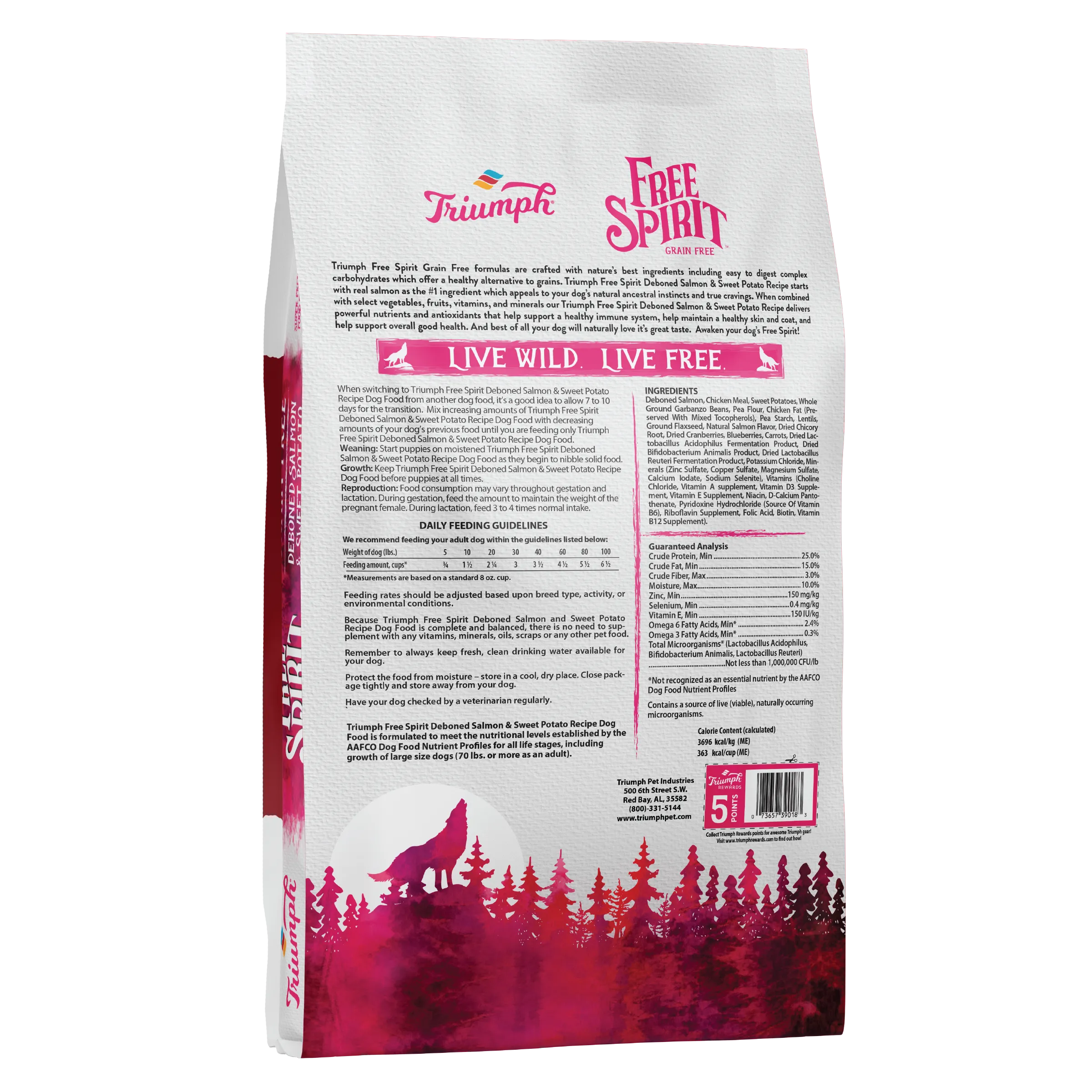 Grain Free Salmon & Sweet Potato Dog Food | 3 LB, 13 LB, 26 LB | Triumph