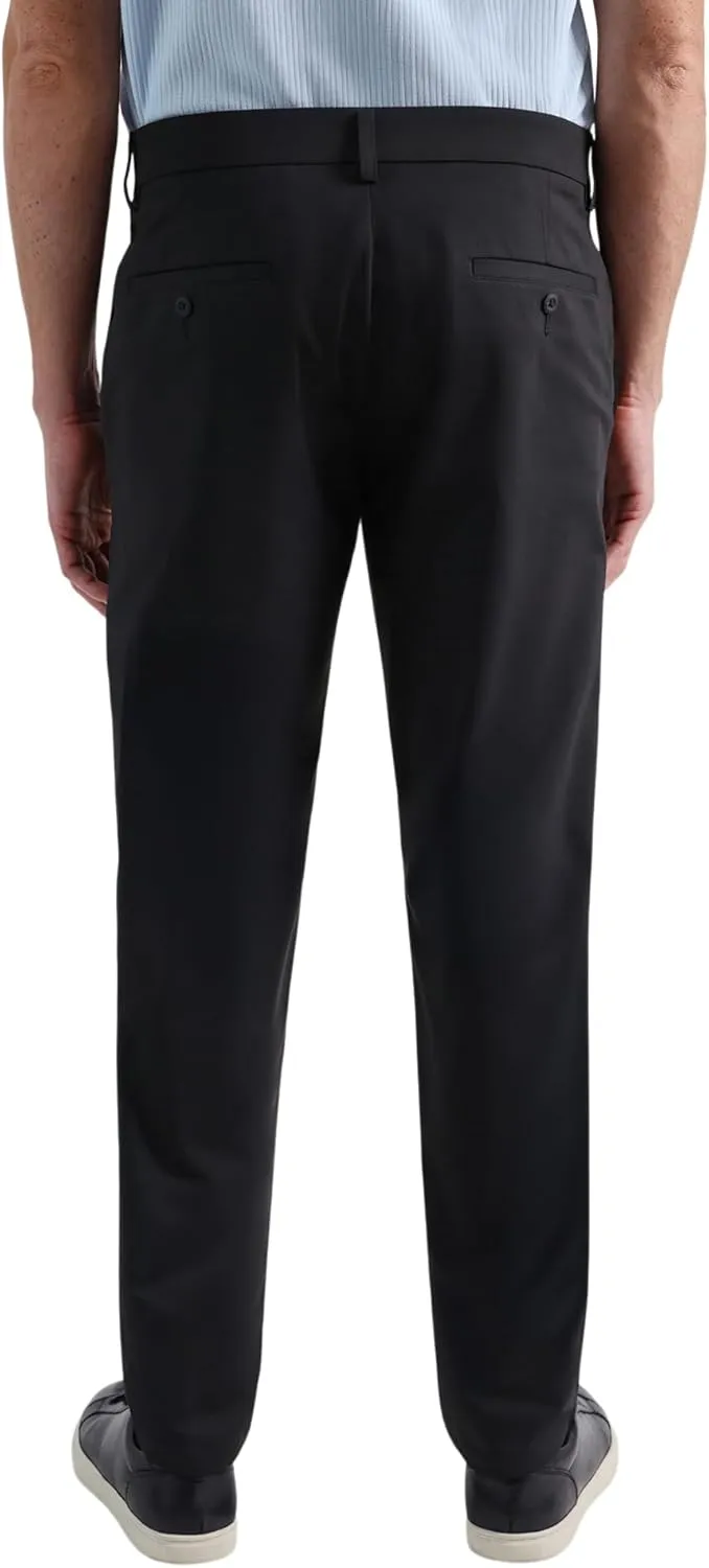 Haggar Men's Sport Travel Performance Straight Fit Flat Front Stretch Casual Pant