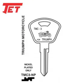 JET - TMC3-NP - Triumph - Motorcycle Key - Nickel Plated