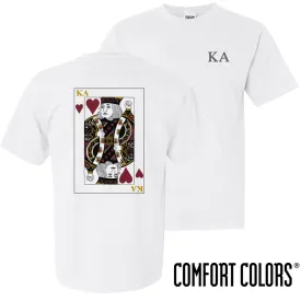 Kappa Alpha Comfort Colors White King of Hearts Short Sleeve Tee