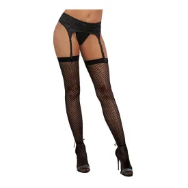 Knitted Fishnet Thigh High Diamond  OS