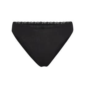 LACE POINTELLE MID RISE BRIEF | ONYX