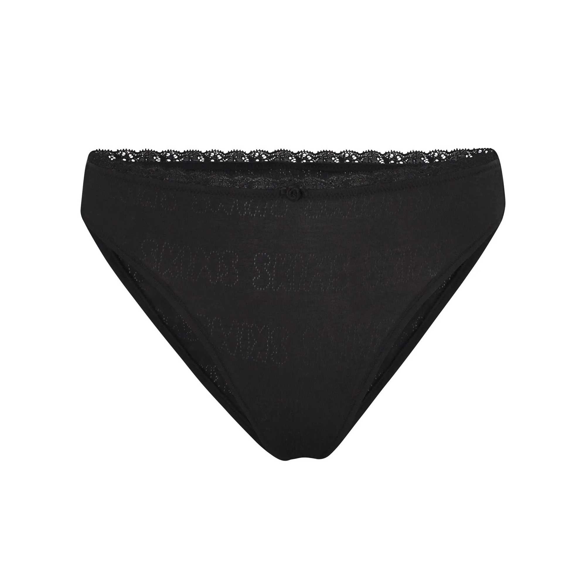 LACE POINTELLE MID RISE BRIEF | ONYX