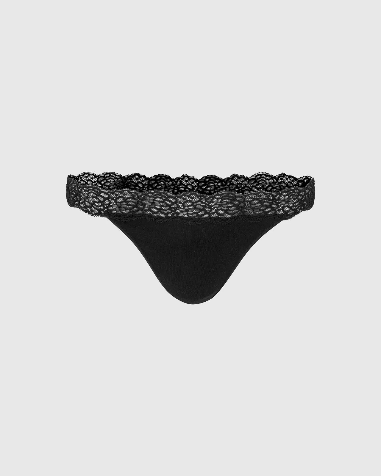 Lacy Cotton Thong