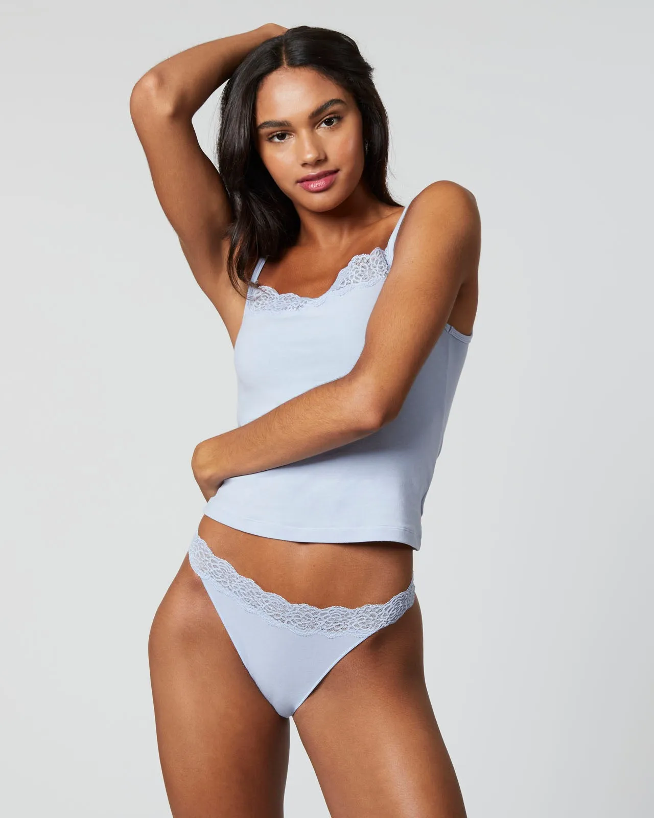 Lacy Cotton Thong