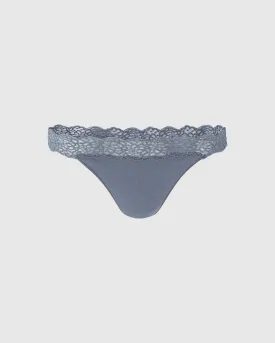 Lacy Cotton Thong