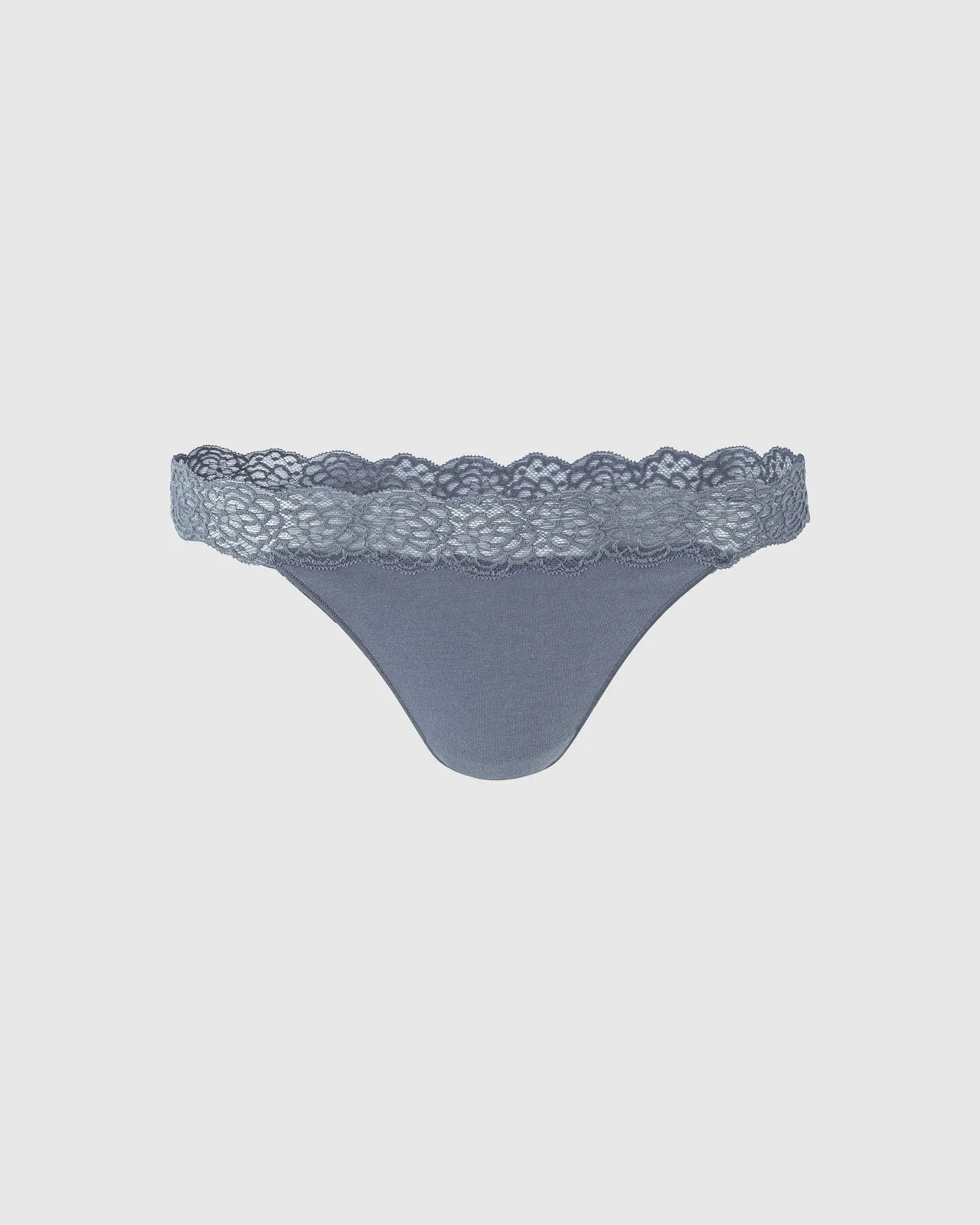 Lacy Cotton Thong