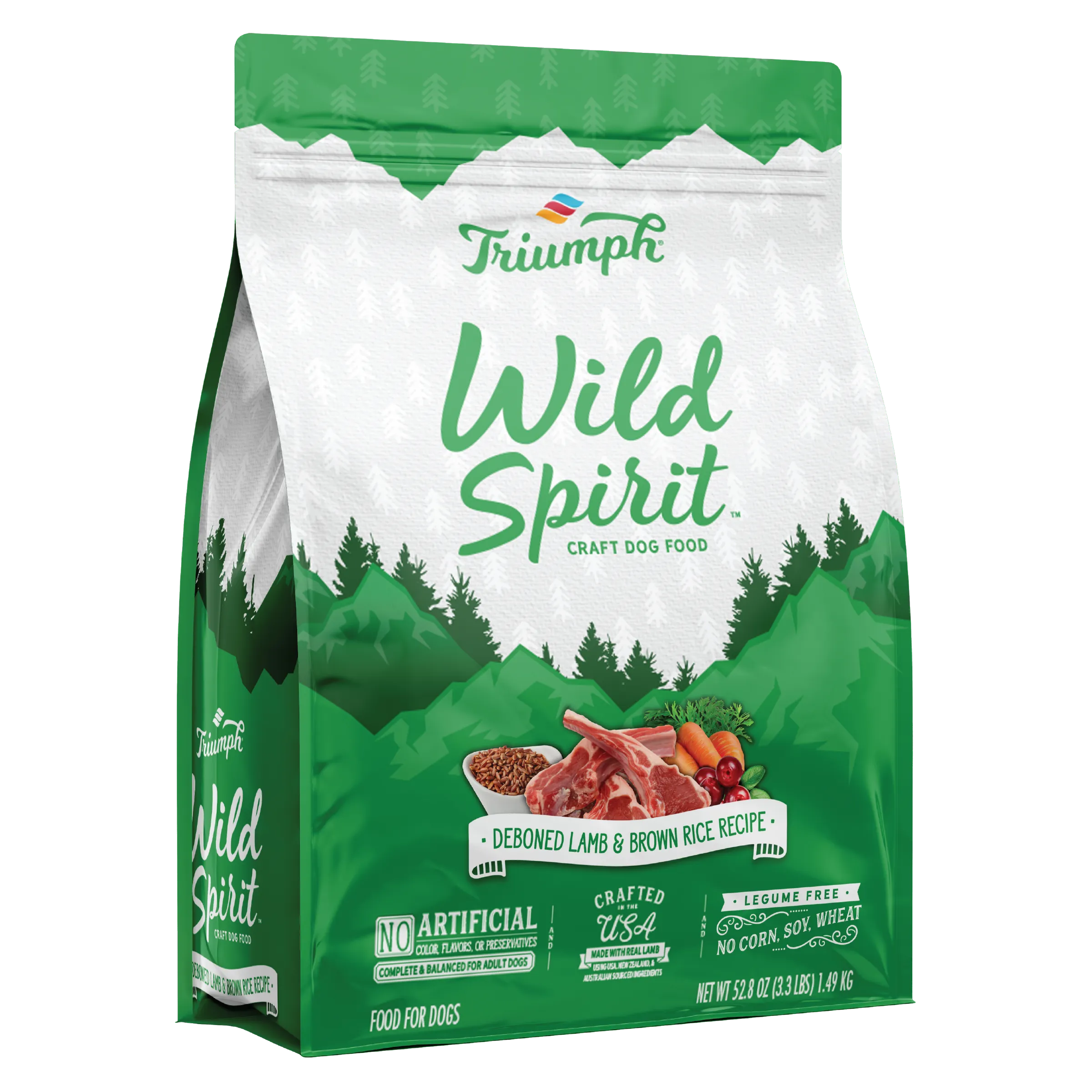 Lamb & Brown Rice Dog Food | 3.3 LB, 15 LB, 28 LB | Triumph
