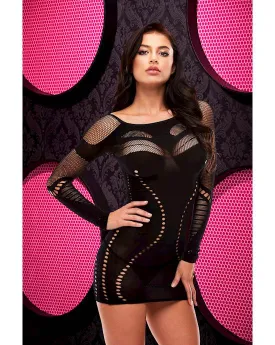 Black Long Sleeve Mini Dress for Lap Dance