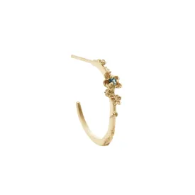 Large Buttercup Hoop with Alternate Stone