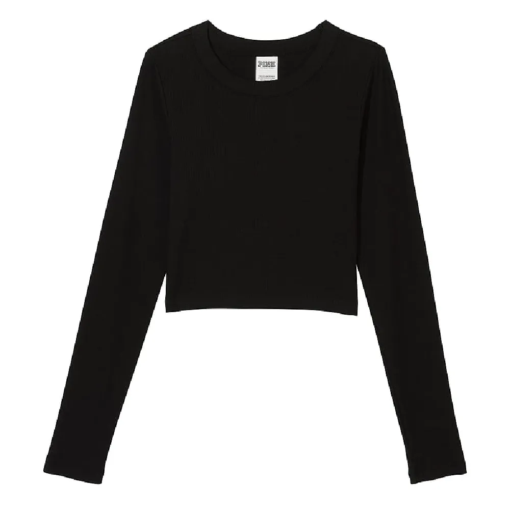 Long sleeve Victoria's Secret Pink Crop, black