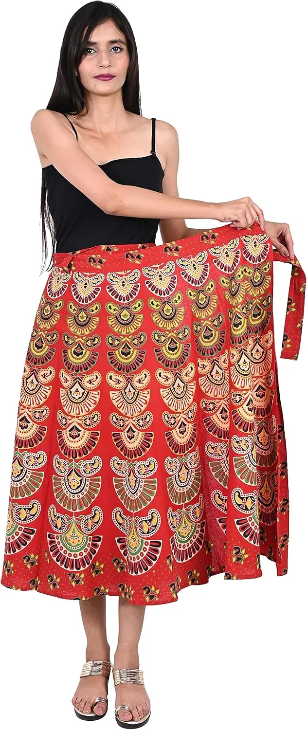 Long Wrap Around Skirts Indian Cotton Women's Beach Clothing
