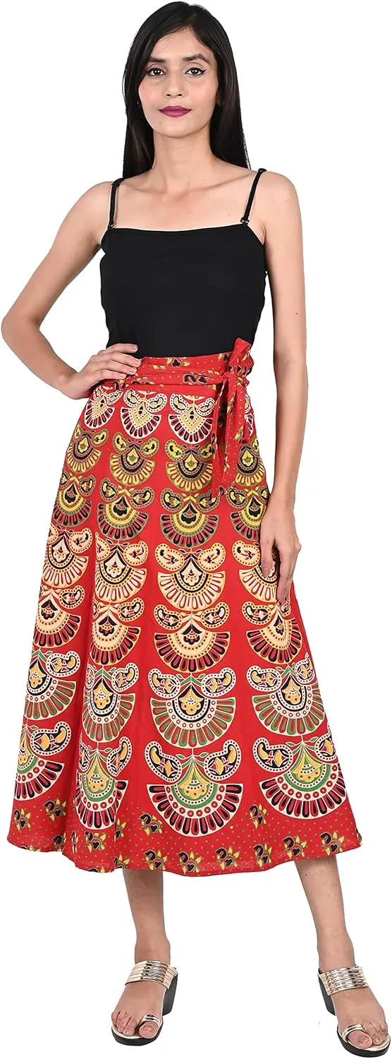 Long Wrap Around Skirts Indian Cotton Women's Beach Clothing