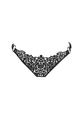 Lucy Lasercut Leather Ouvert Panty