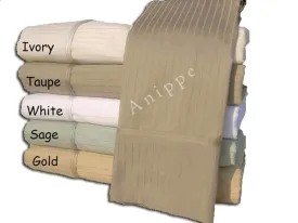 Luxury 1200 TC 100% Egyptian  Cotton California King Sheet Set Striped In Gold