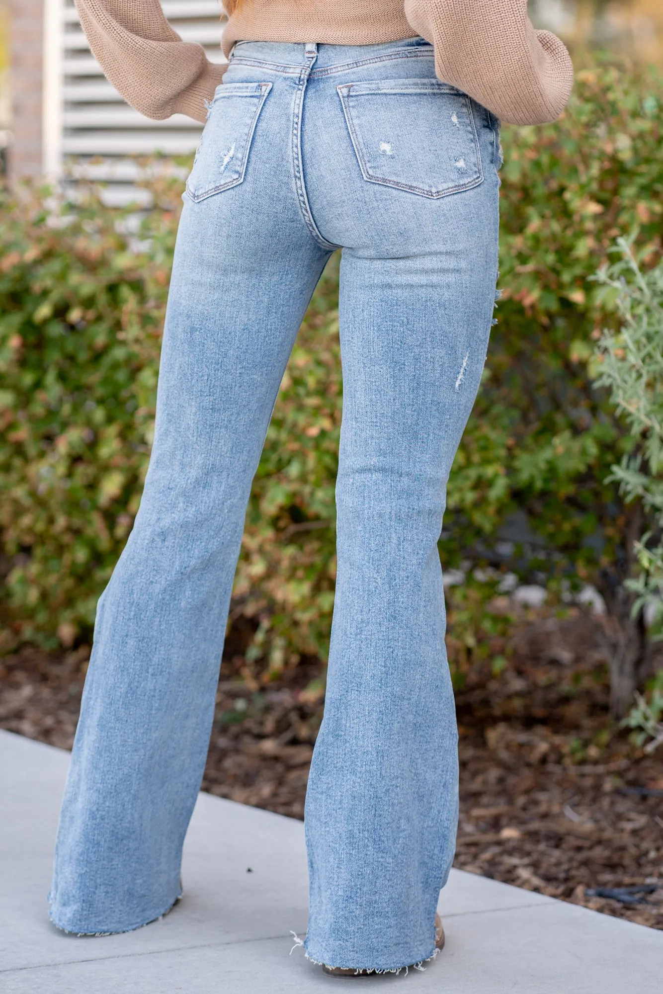 Marietta High Rise Distressed Flares