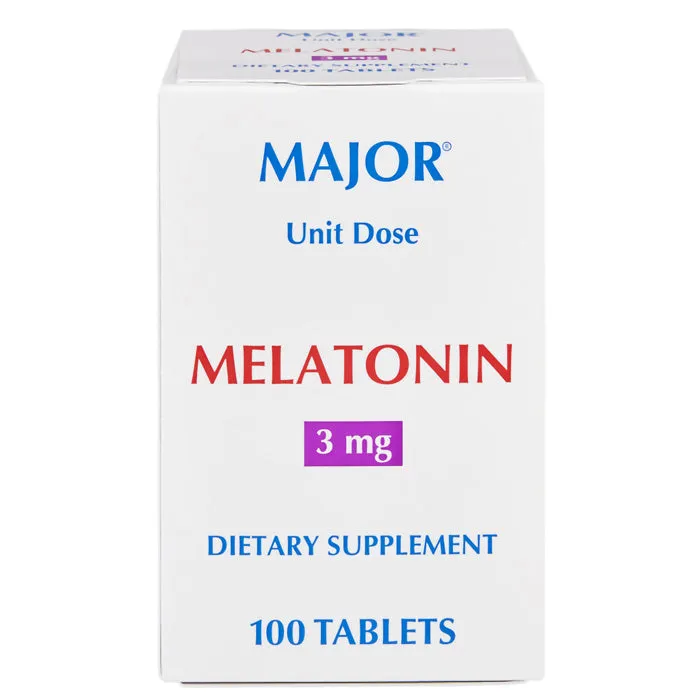 Melatonin 3 mg Unit Dose Tablets (10 Packs of 10) 100 Count