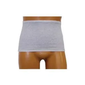 Men's Wrap/Brief with Open Crotch and Built-in Ostomy Barrier/Support Gray, Center Stoma, Medium 36-38