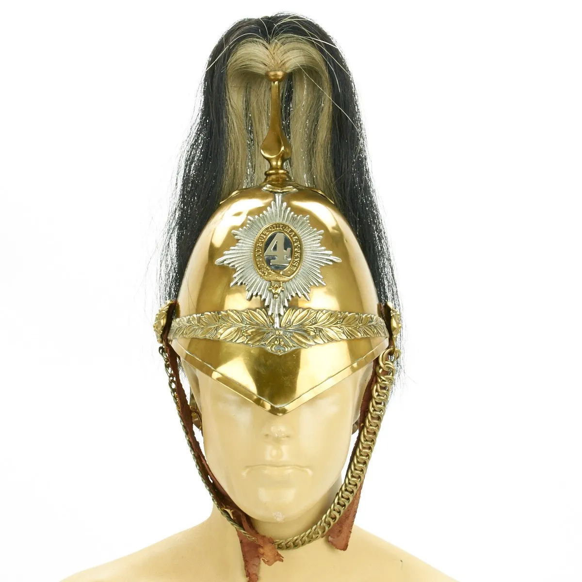 Original Victorian P-1871 Light Cavalry Helmet of the 4th Royal Irish Dragoons