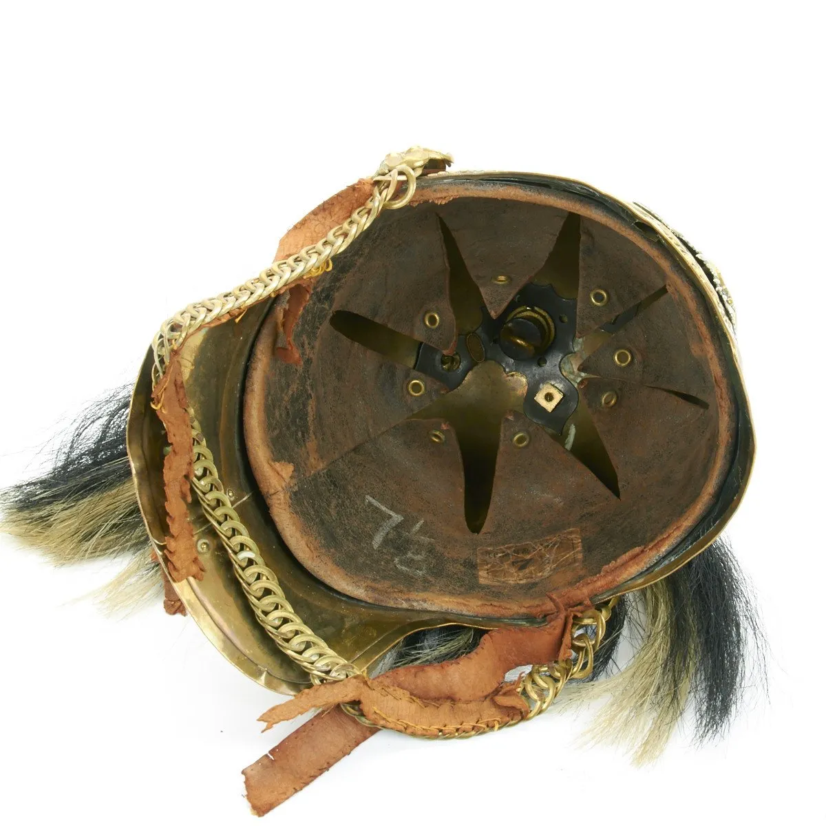 Original Victorian P-1871 Light Cavalry Helmet of the 4th Royal Irish Dragoons