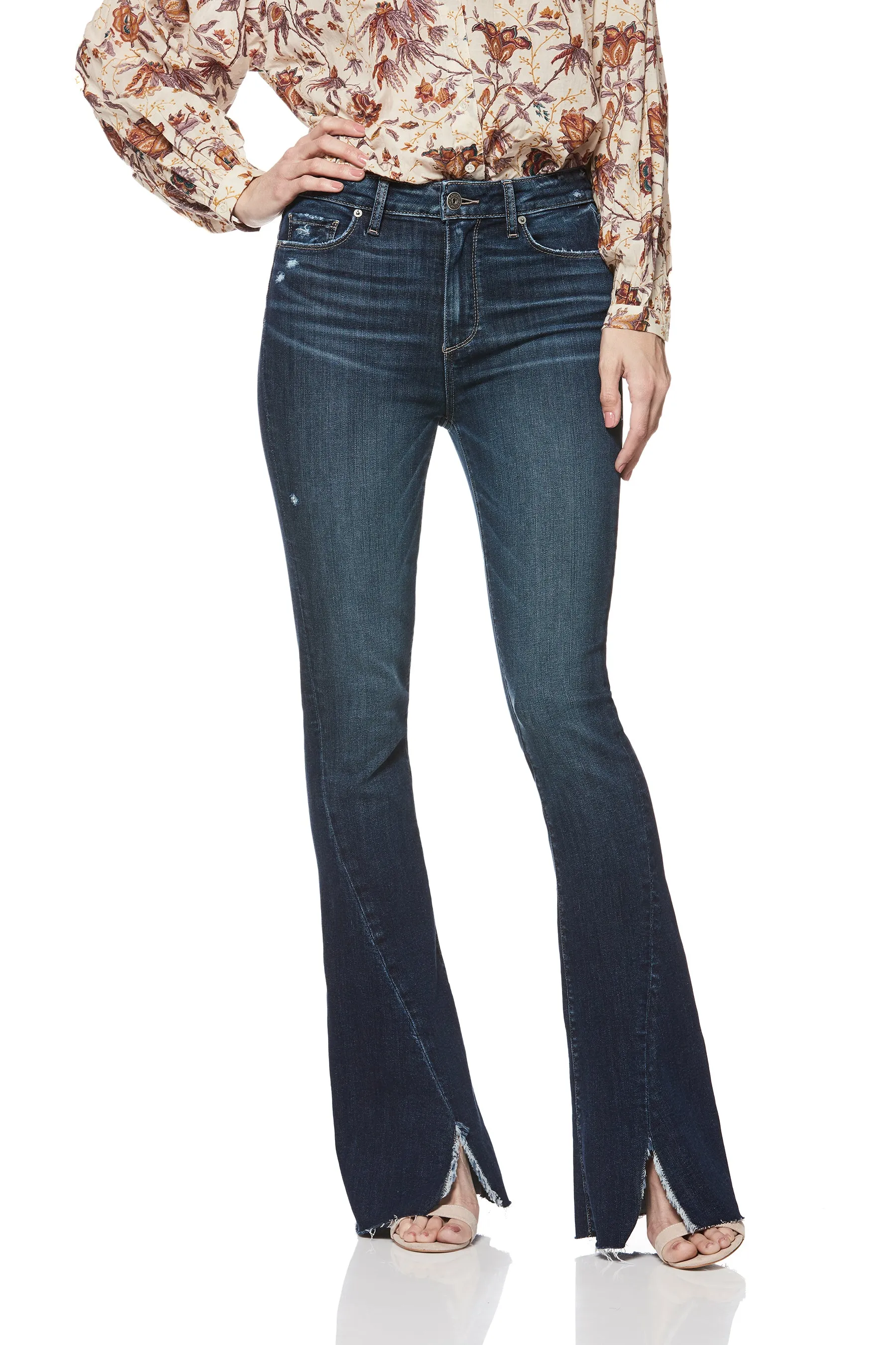 Paige Premium Denim- High Rise Lou Lou Flare Twist Casabella