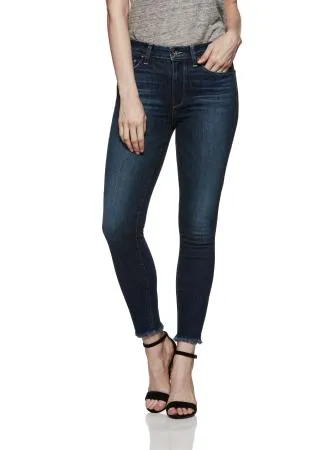 Paige Premium Denim- Hoxton Ankle w Heavy Fray Hem Tarin
