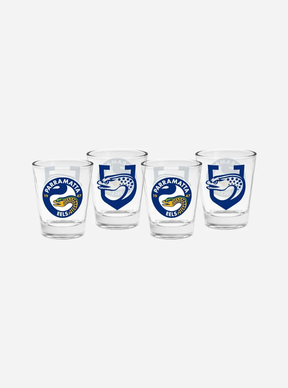 Parramatta Eels 4 Pack Shot Glass