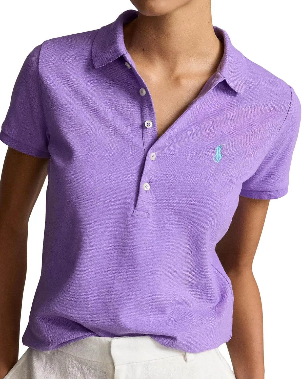 POLO RALPH LAUREN Women's Slim Fit Mesh Polo Shirt