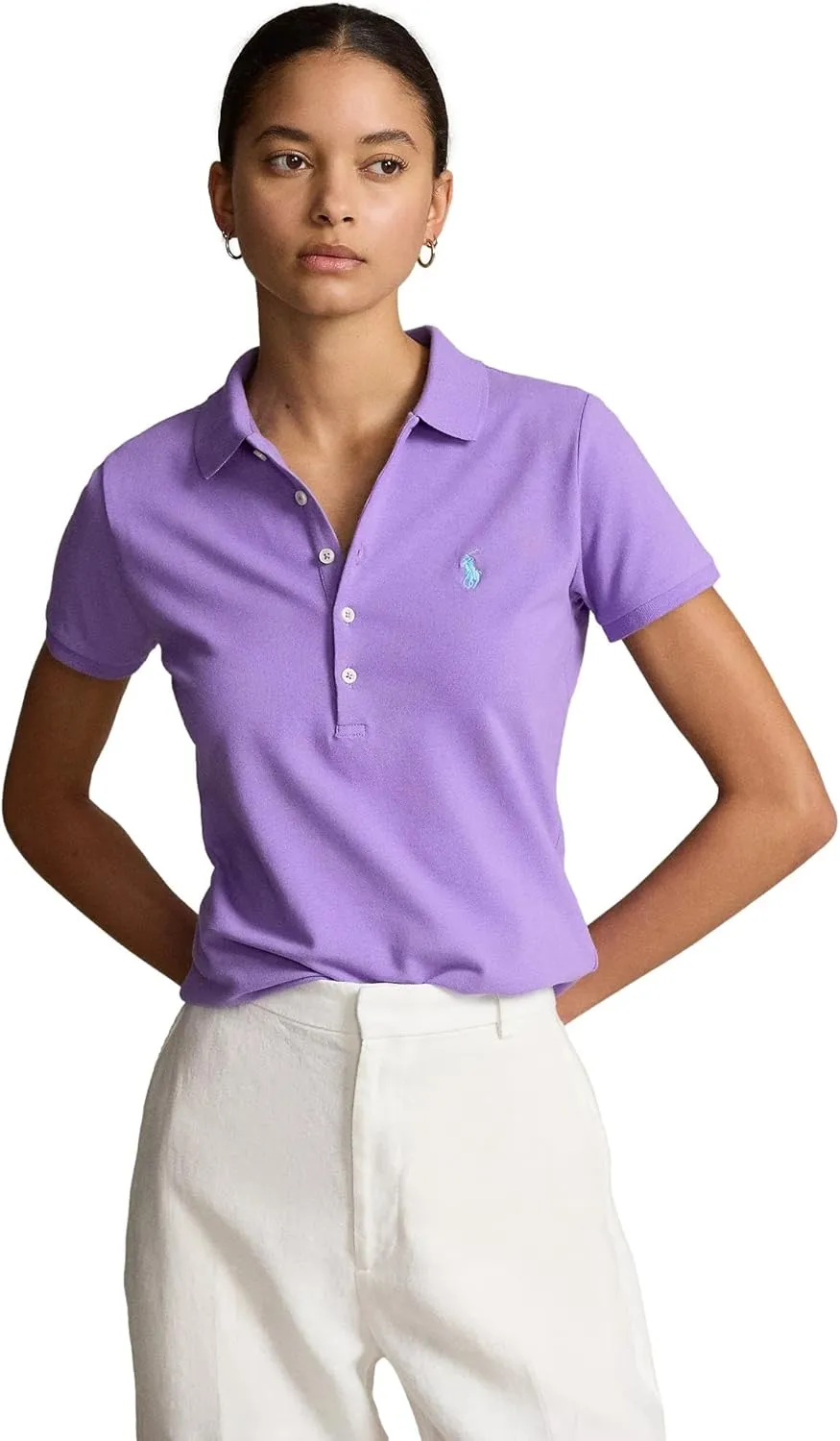 POLO RALPH LAUREN Women's Slim Fit Mesh Polo Shirt