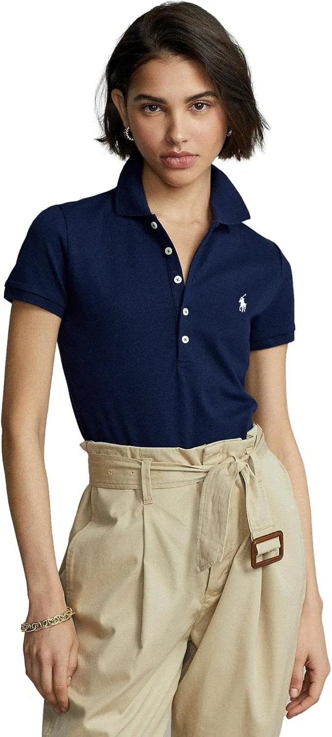 POLO RALPH LAUREN Women's Slim Fit Mesh Polo Shirt