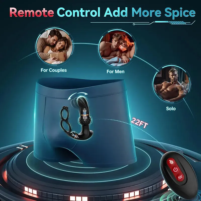 PulseMax Prostate Massager with Remote Control & Dual Motors