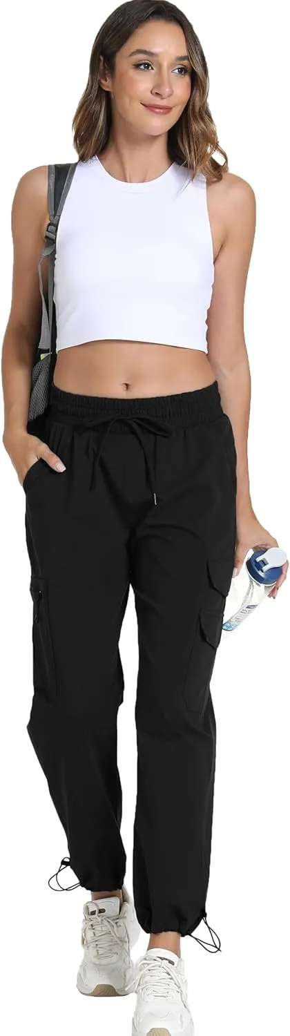 Quick Dry Women's Cargo Pants with Pockets Lightweight Hiking Joggers for Workout Athletic Casual Outdoor Camping