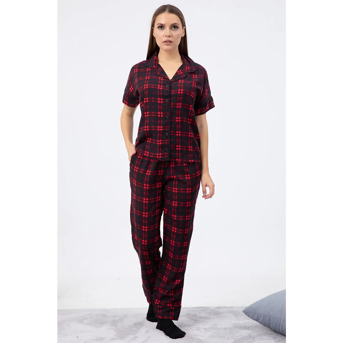 Red Check PJ Set