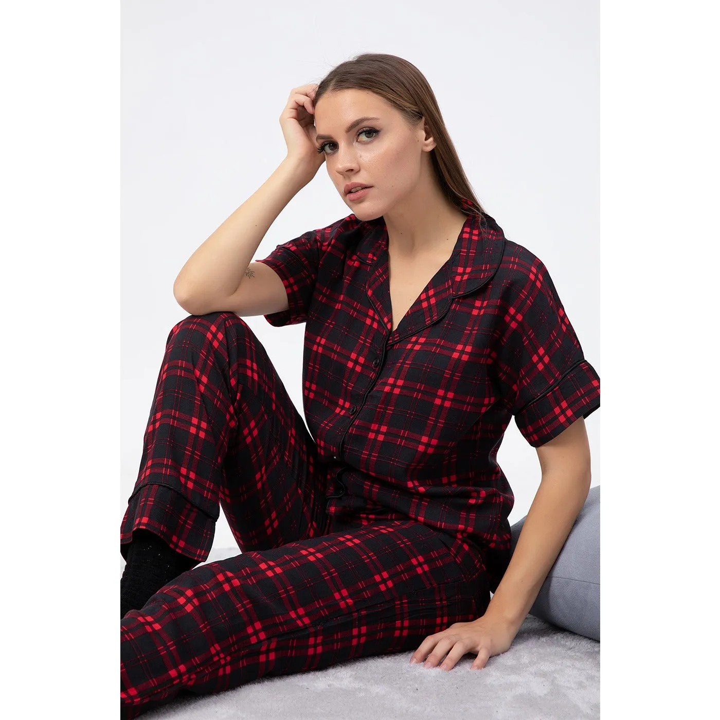 Red Check PJ Set