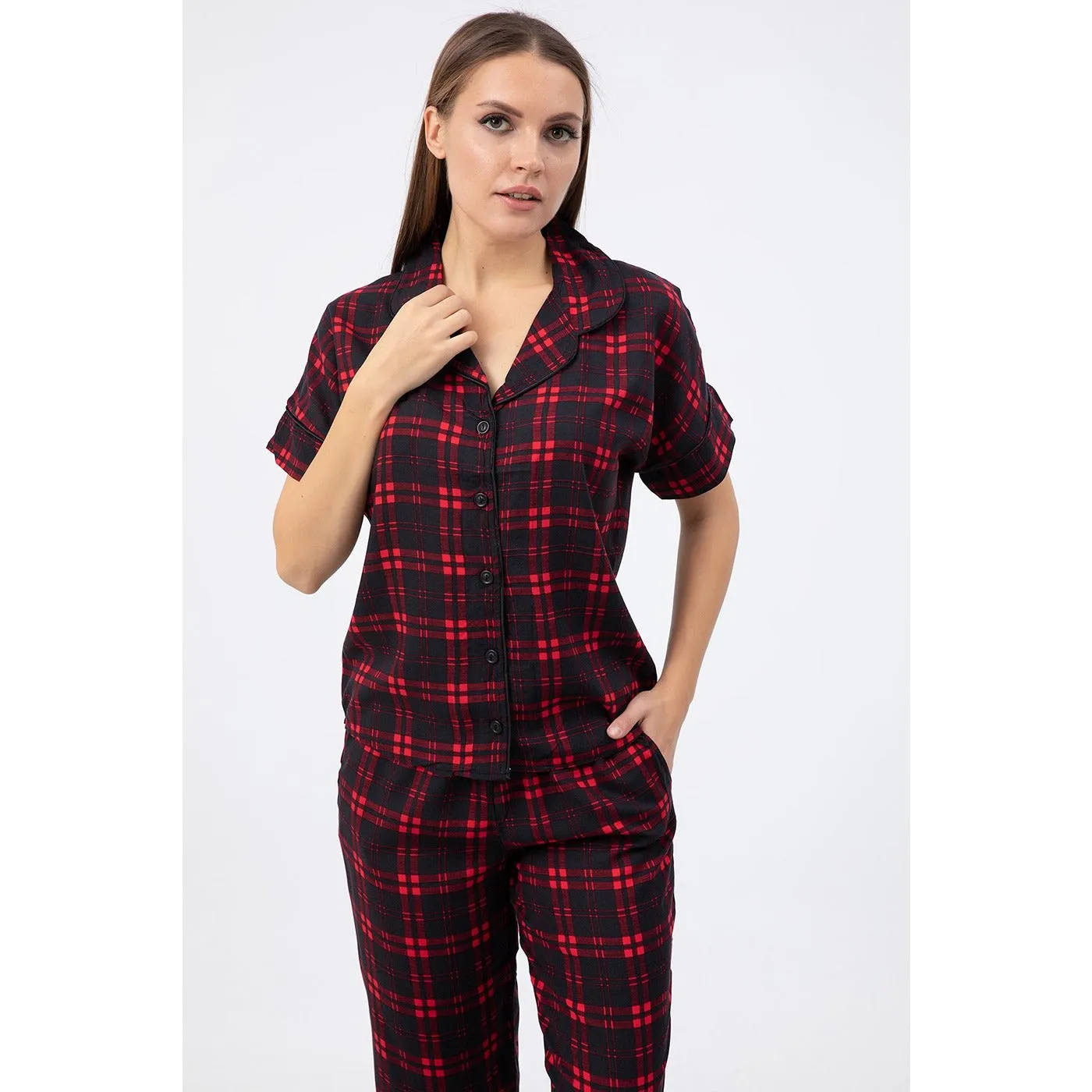 Red Check PJ Set