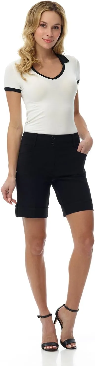 Rekucci Women's Ease Into Comfort 8 inch Chic Urban Short